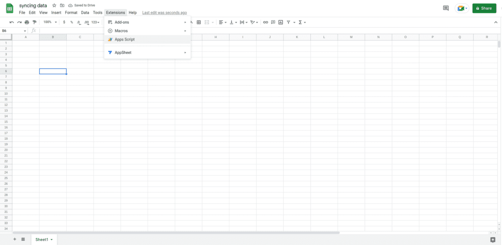 Add a trigger on Google sheet