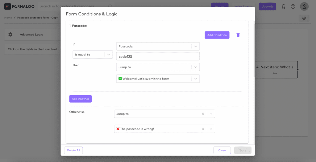 Access-only formaloo