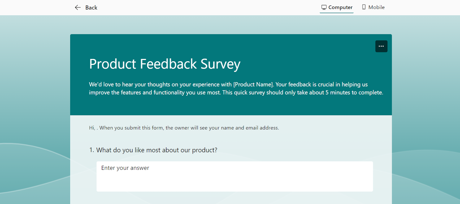 Preview your survey