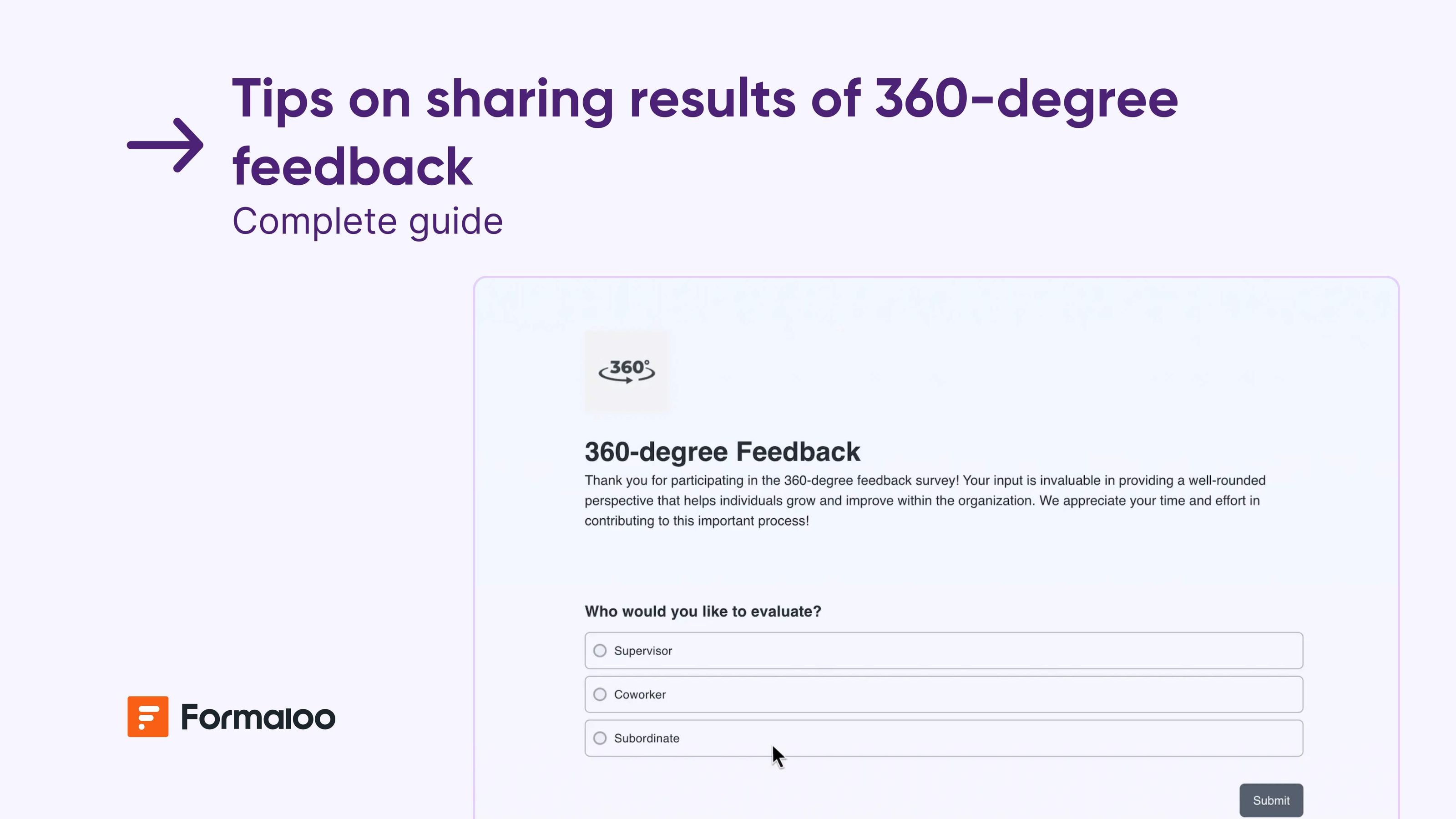 How to deliver 360-degree feedback results - Formaloo