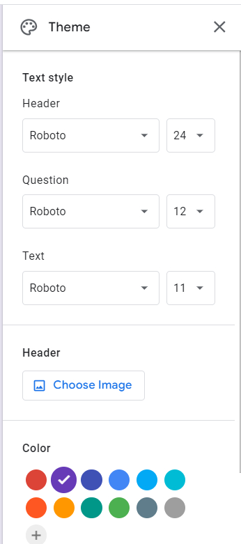 Customization options