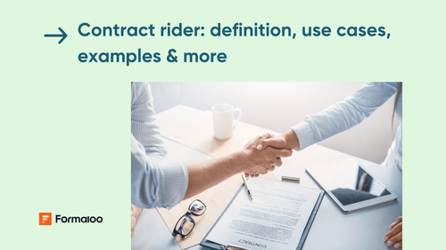 Legal Rider Examples Contract Rider: Definition, Use Cases, Examples & More - Formaloo