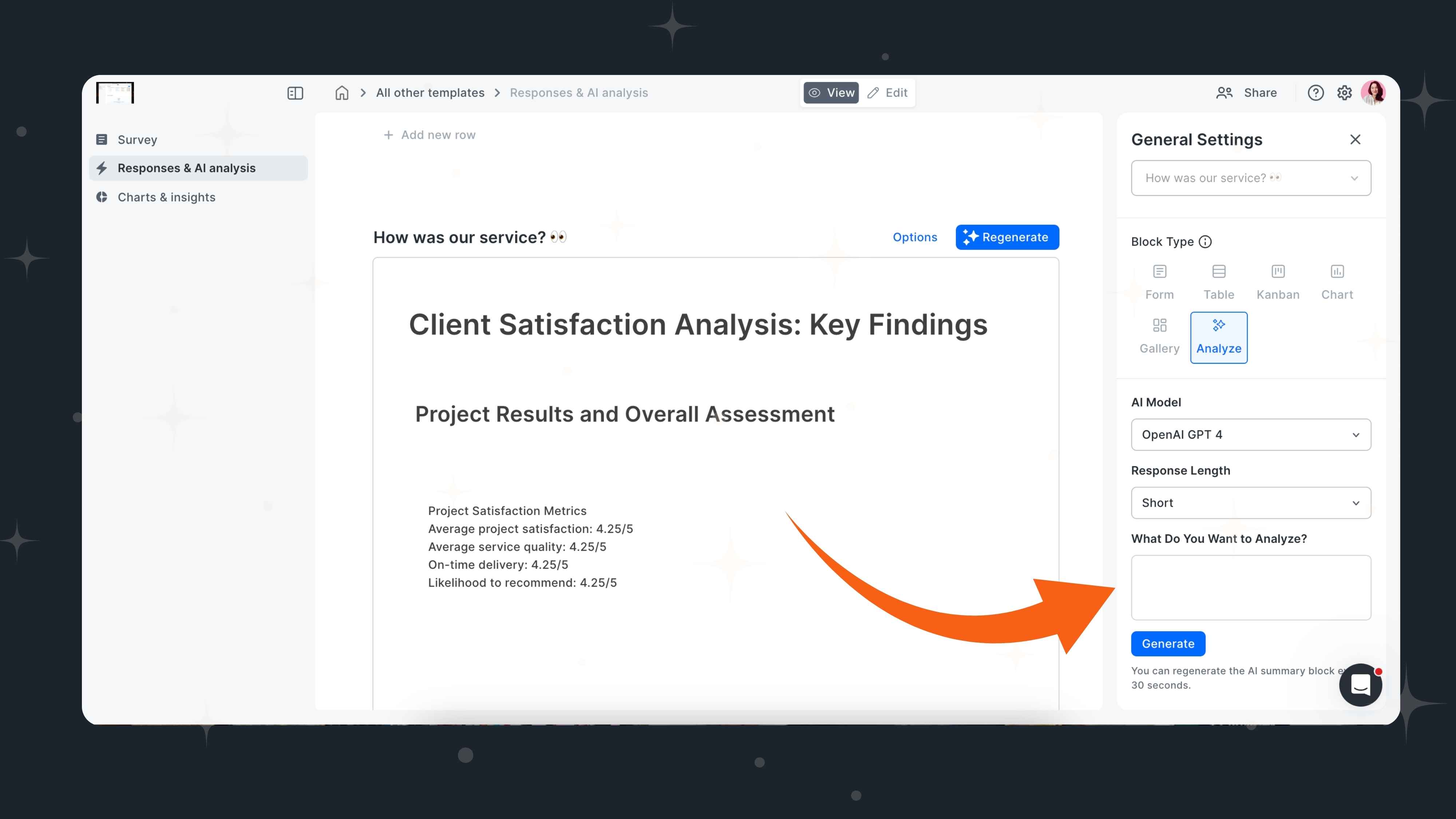 Analyze data with Formaloo AI