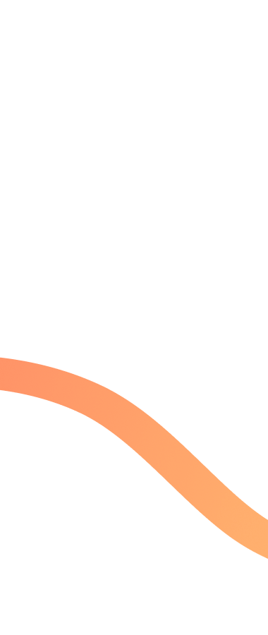 Orange curved wave line on black background.