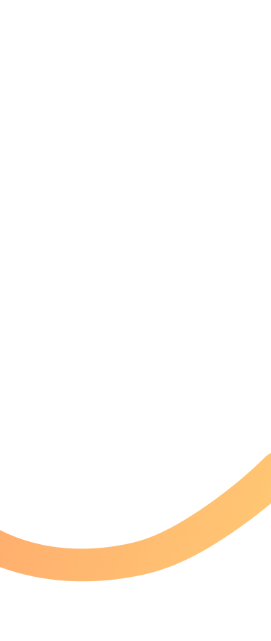 Abstract curved orange-yellow gradient shape on a black background.