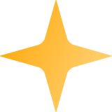 Simple four-point star shape in orange gradient with curved edges on a white background.