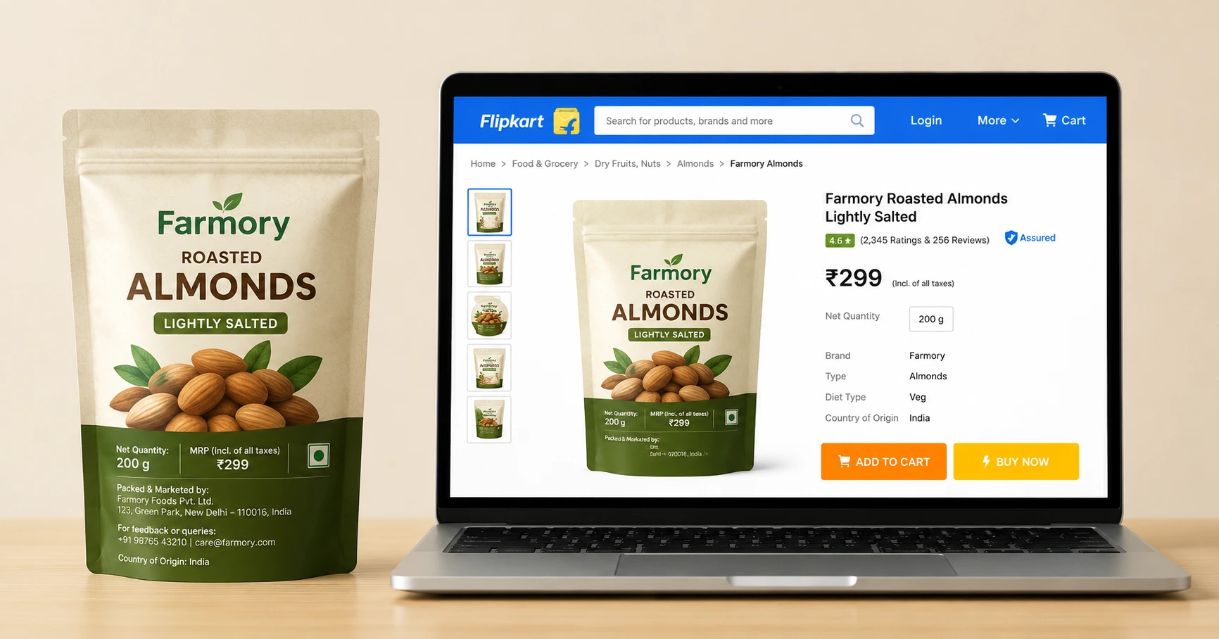 Packaging Content for Amazon and Flipkart Listings in India 