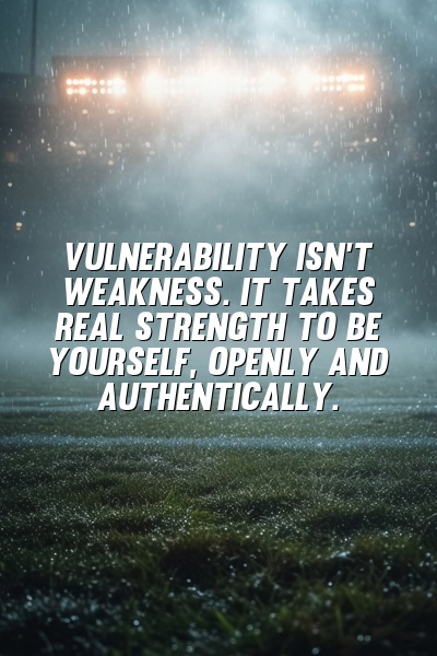 Vulnerability isn't weakness. It takes real strength to be yourself, openly and authentically.