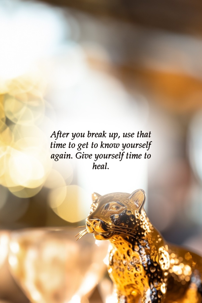 After you break up, use that time to get to know yourself again. Give yourself time to heal.