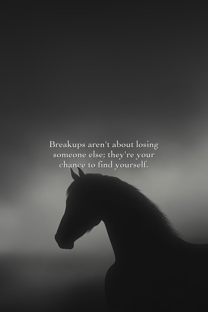 Breakups aren't about losing someone else; they're your chance to find yourself.
