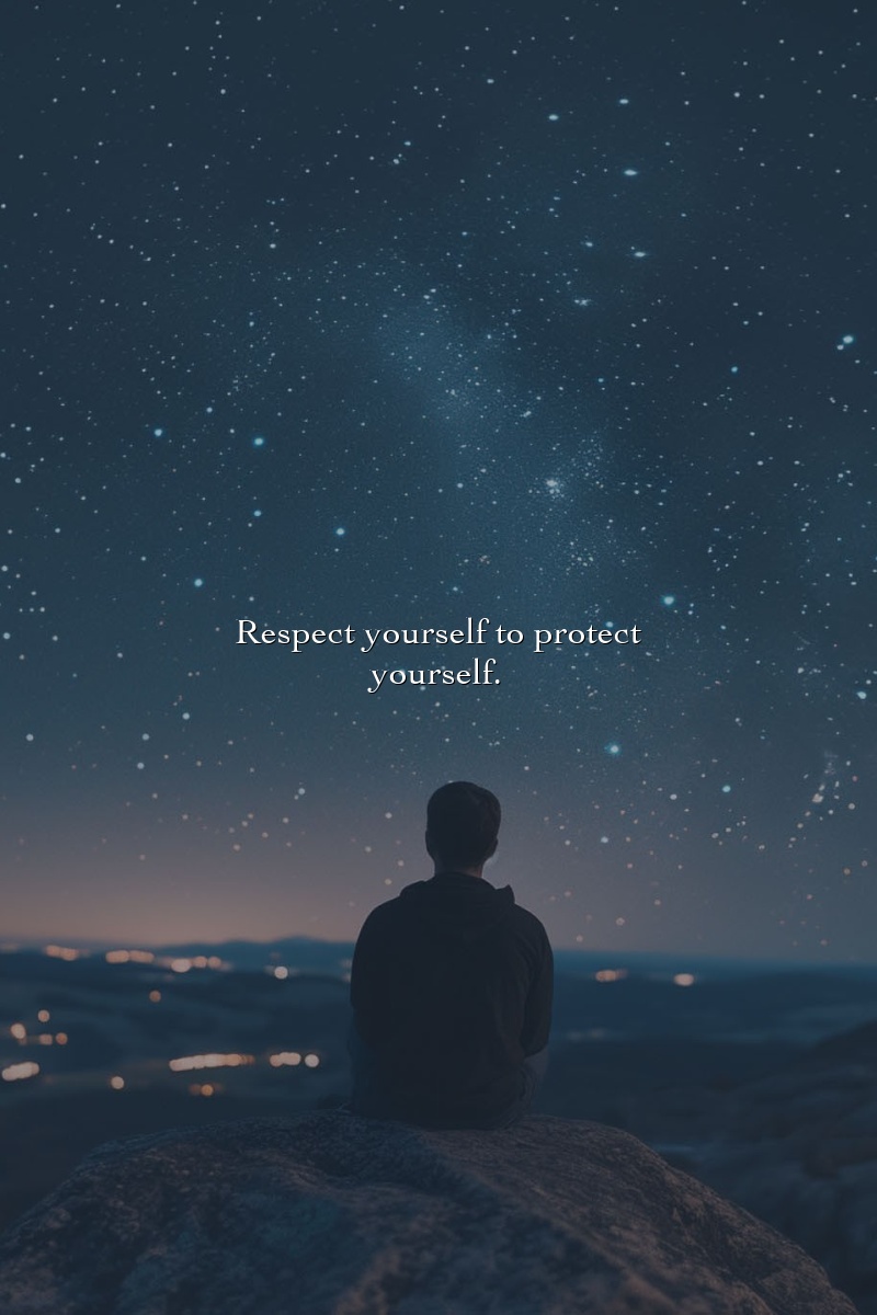 Respect yourself to protect yourself.