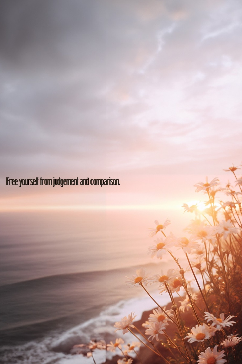 Free yourself from judgement and comparison.