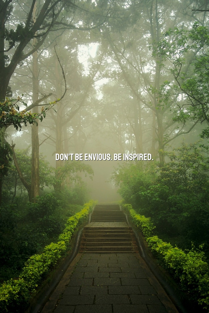 Don't be envious. Be inspired.