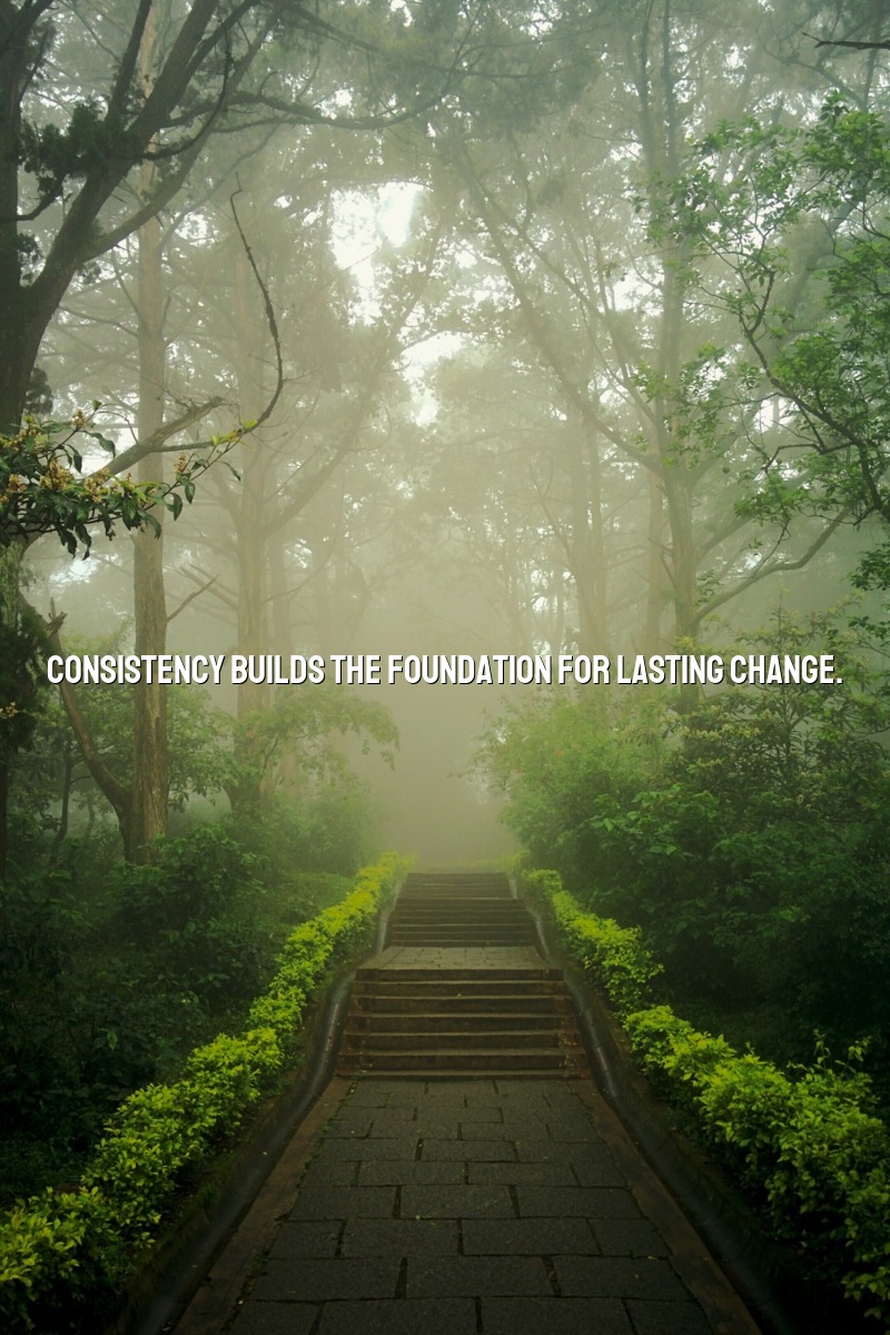 Consistency builds the foundation for lasting change.