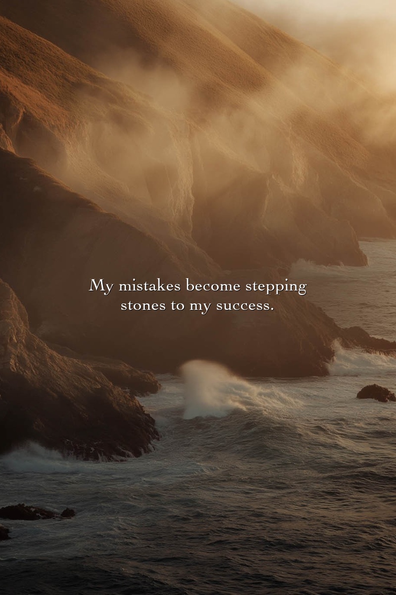 My mistakes become stepping stones to my success.
