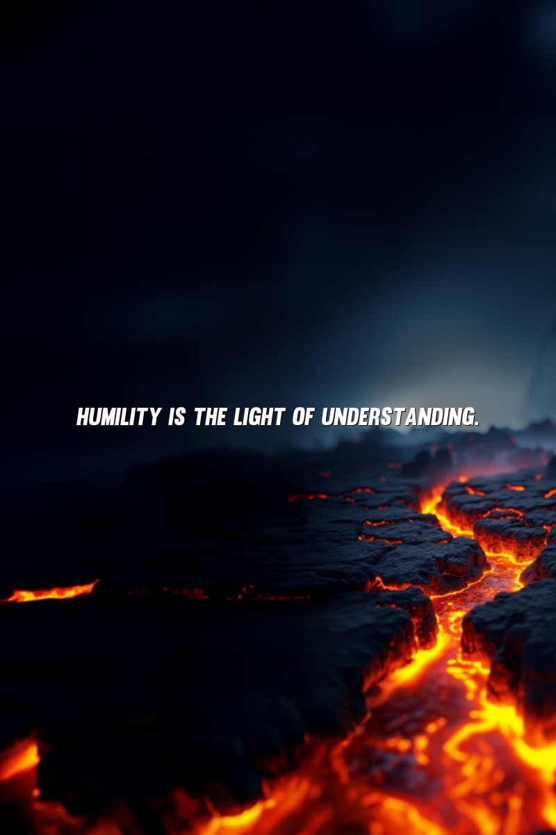Humility is the light of understanding.