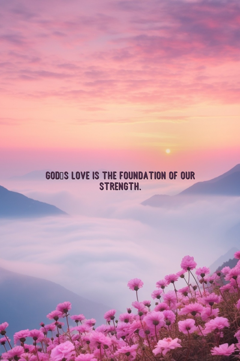 God's love is the foundation of our strength.