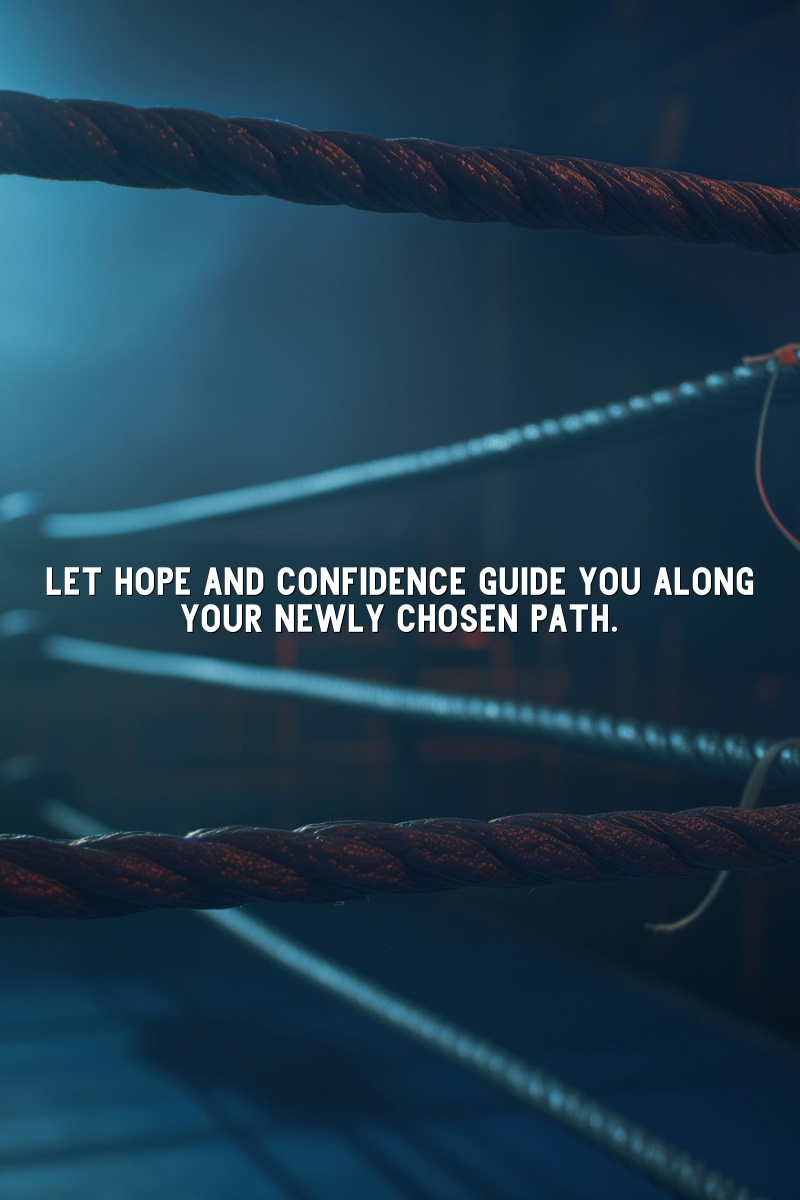 Let hope and confidence guide you along your newly chosen path.