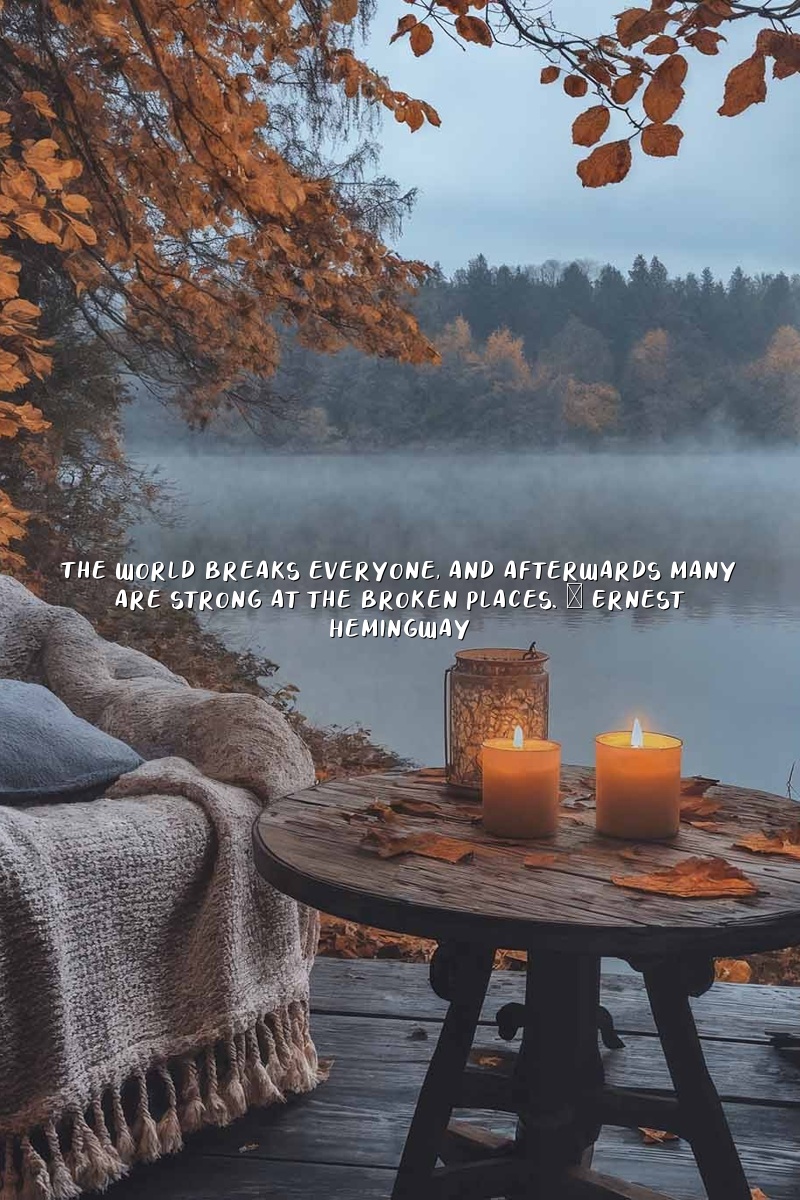 The world breaks everyone, and afterwards many are strong at the broken places.