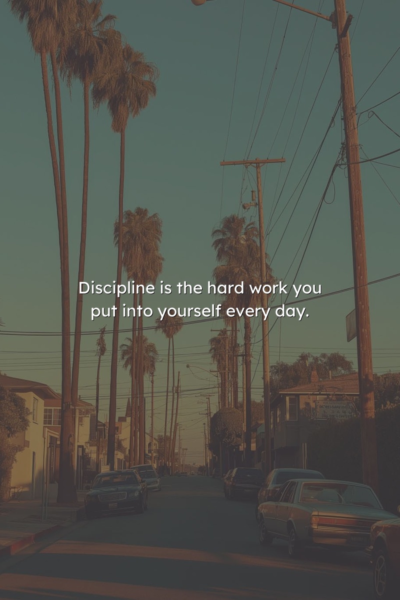 Discipline is the hard work you put into yourself every day.