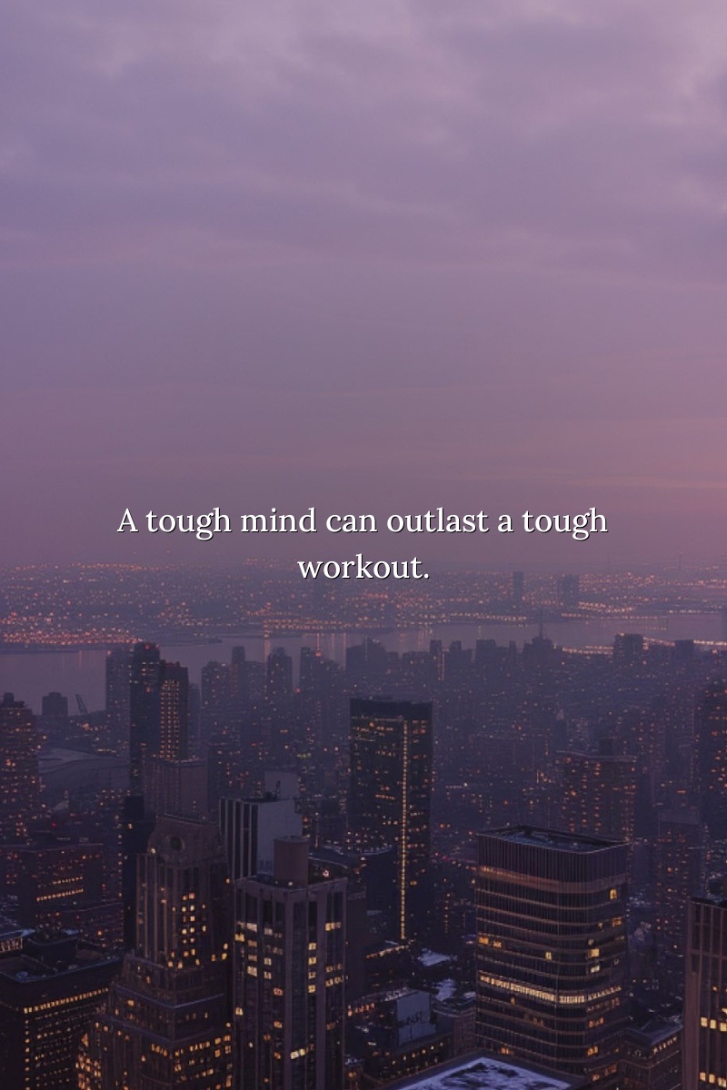 A tough mind can outlast a tough workout.