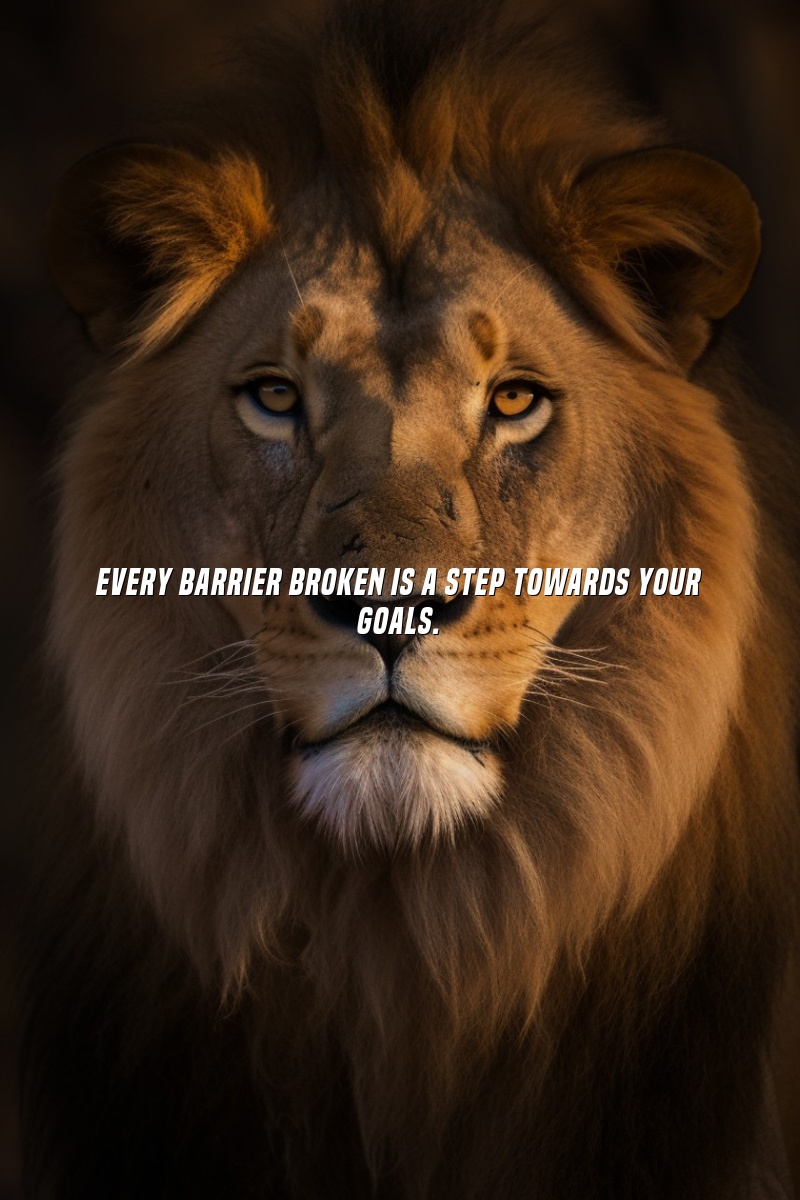 Every barrier broken is a step towards your goals.