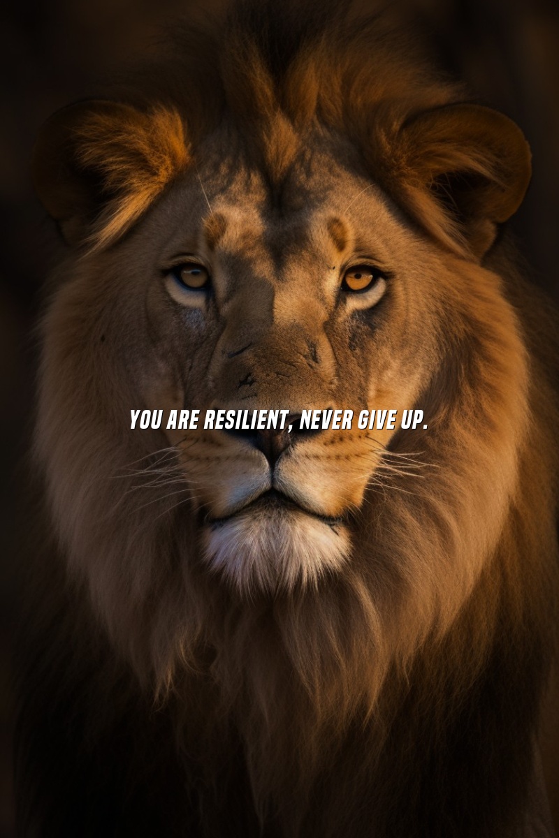 You are resilient, never give up.