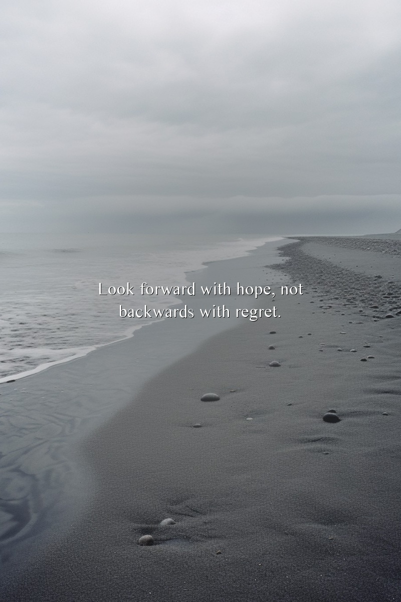 Look forward with hope, not backwards with regret.