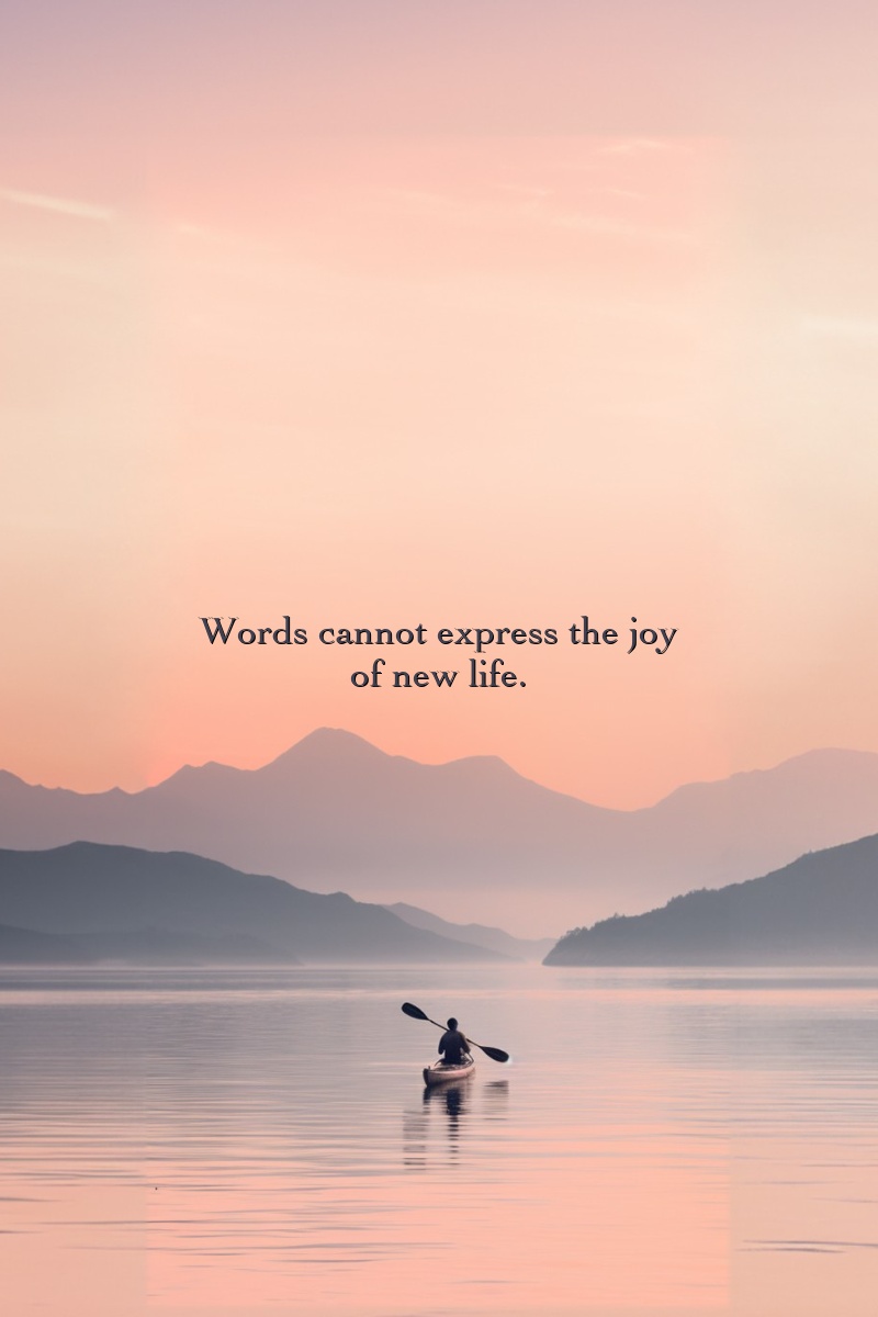 Words cannot express the joy of new life.