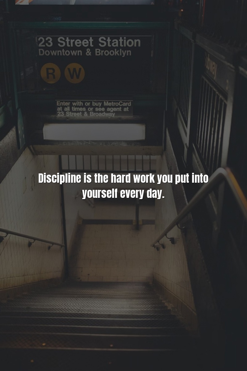 Discipline is the hard work you put into yourself every day.