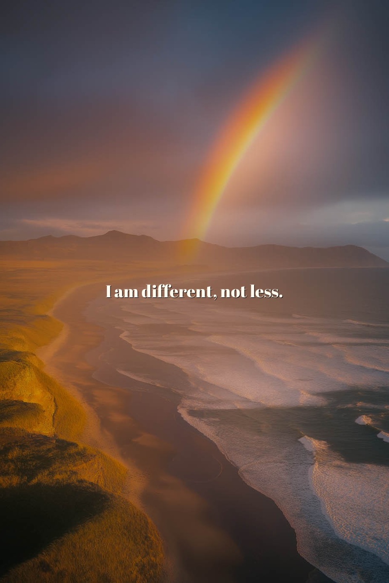 I am different, not less.