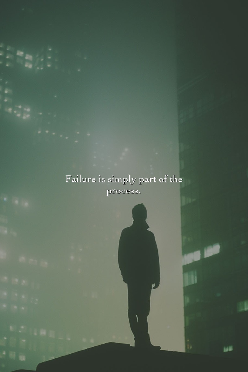 Failure is simply part of the process.
