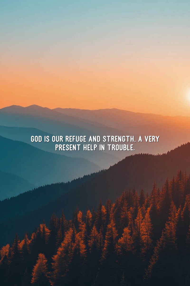 God is our refuge and strength, a very present help in trouble.