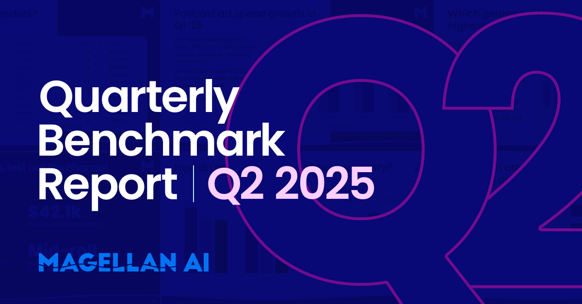 Image promoting the Q2 2025 Quarterly Benchmark Report from Magellan AI