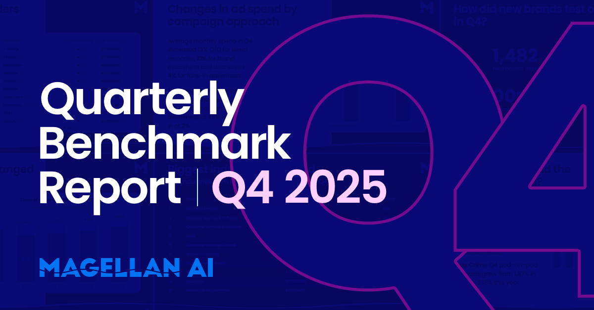Image promoting the Q4 2025 Quarterly Benchmark Report from Magellan AI