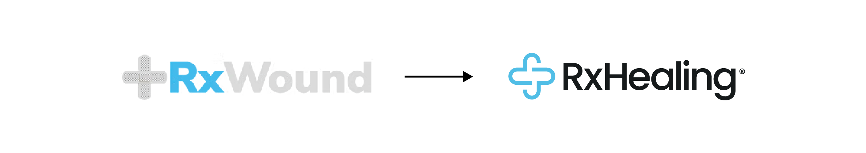 RxHealing brand identity and heart-and-home logo system