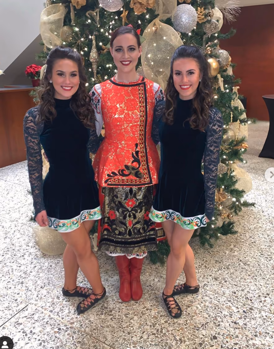 Mattierin dancers, Londyn and Olivia, smiling along side teacher and Shumka dancer, Jessica after their Shumka's Nutcracker performances.