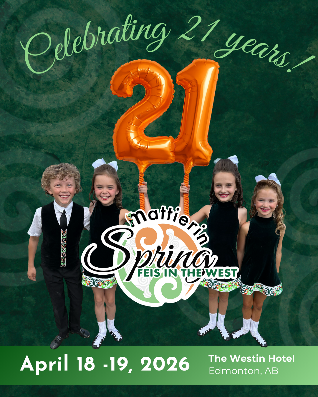 Mattierin Spring Feis in the West - Irish dancers jumping by Walterdale Bridge in Edmonton