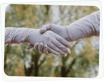 White glove handshake symbolizing premium handling and personalized care in specialty moving services