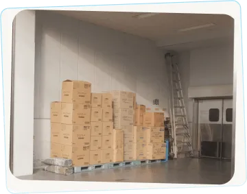 Secure delivery area with packed boxes from BC Brothers Moving long-distance service