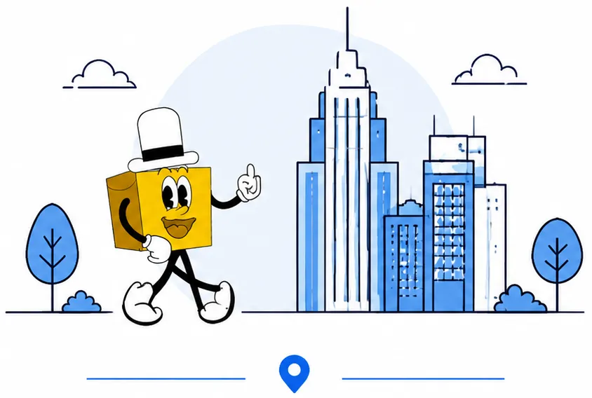 Illustrated moving scene for BC Brothers Moving