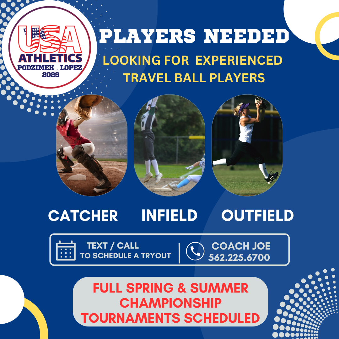 Podzimek Lopez 14U Team Looking for Experienced Catcher, Infielder, and Outfielder
