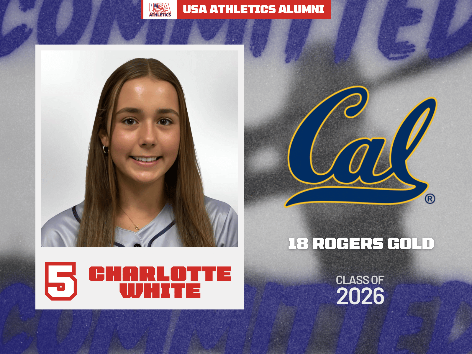 The USA Athletics 18U Rogers Gold outfielder will join the Golden Bears after graduation from Woodrow Wilson High School.