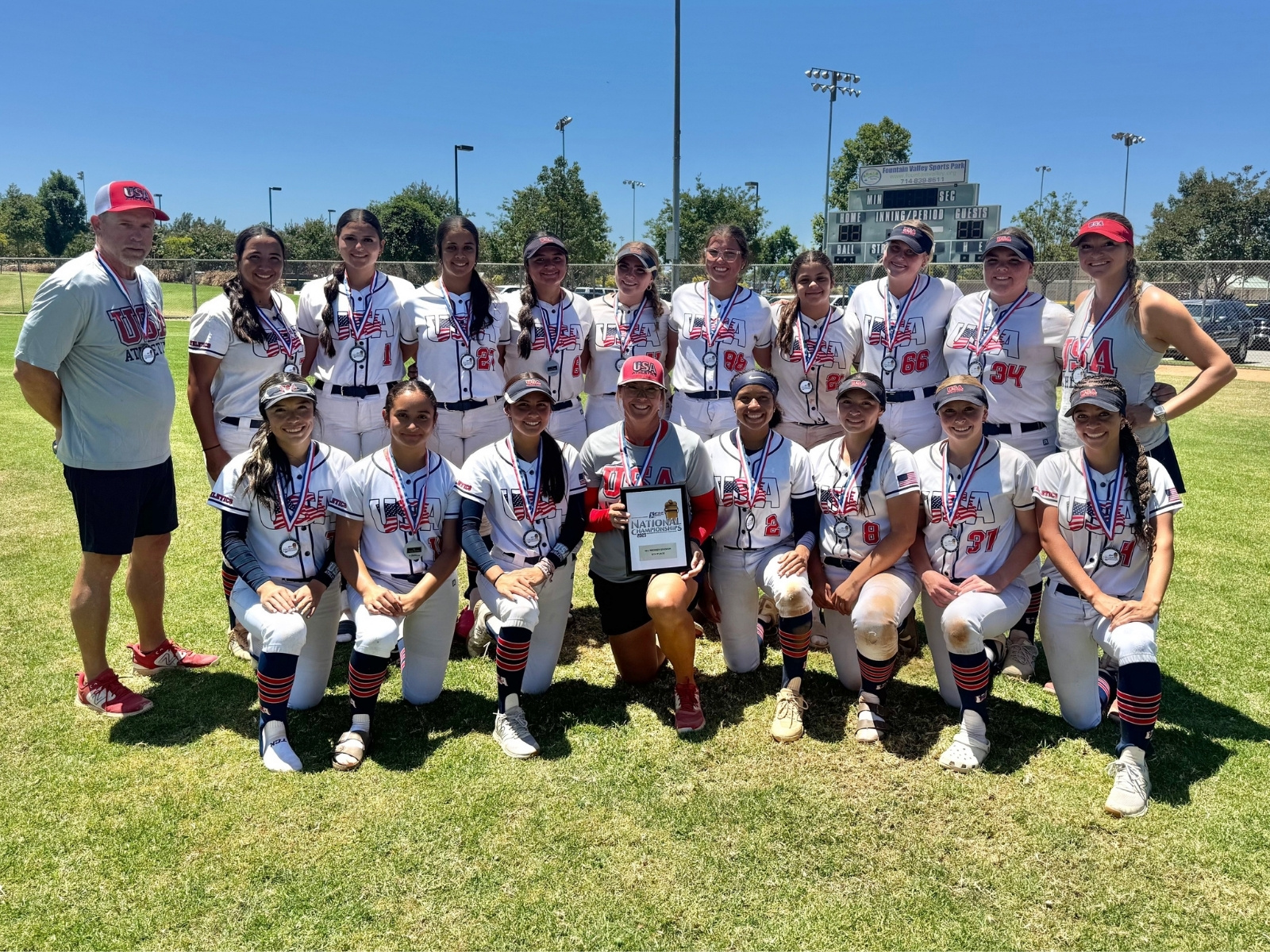 The team battled through the winners bracket with strong pitching and hitting performances to secure a top-five finish.