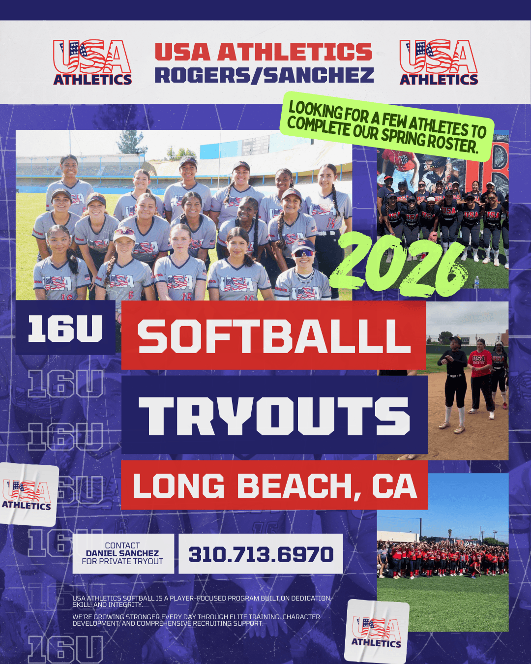 Rogers/Sanchez 16U Seeking Athletes for Spring 2026 Roster
