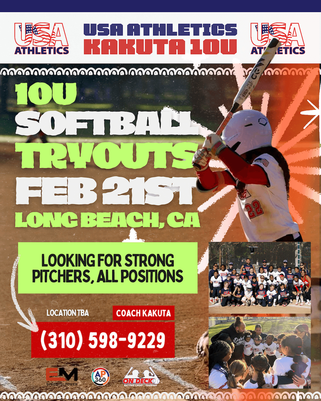 USA Athletics Kakuta 10U Tryouts on Feb 21st in SoCal! 