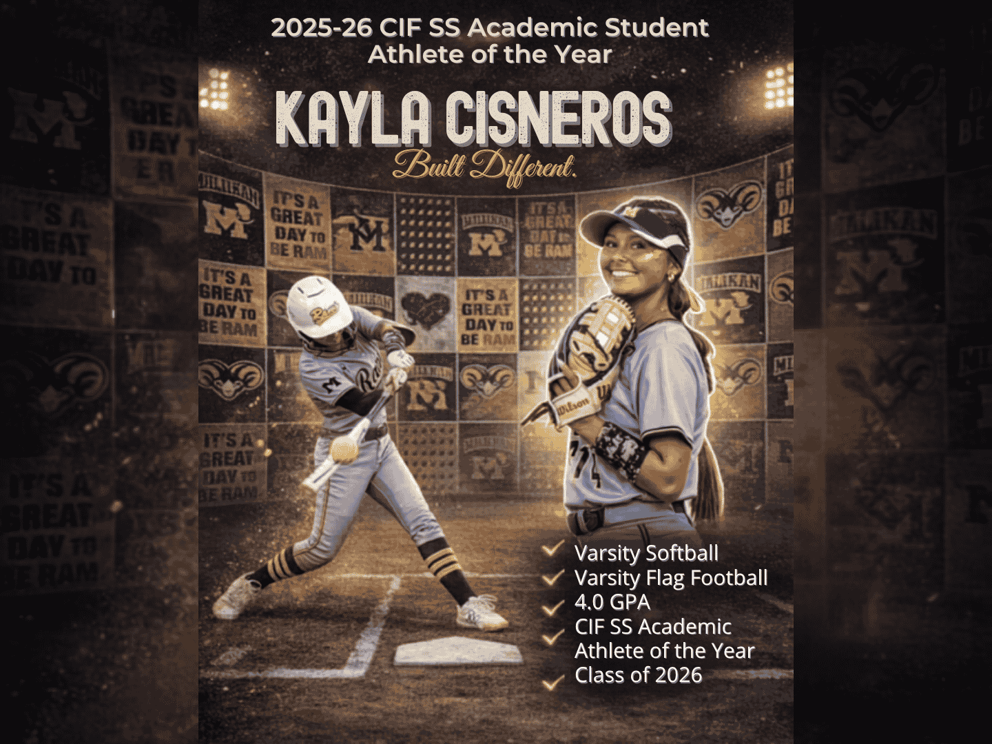 The RML 18U senior earns was selected for the 2025-2026 recognition for Millikan High School.