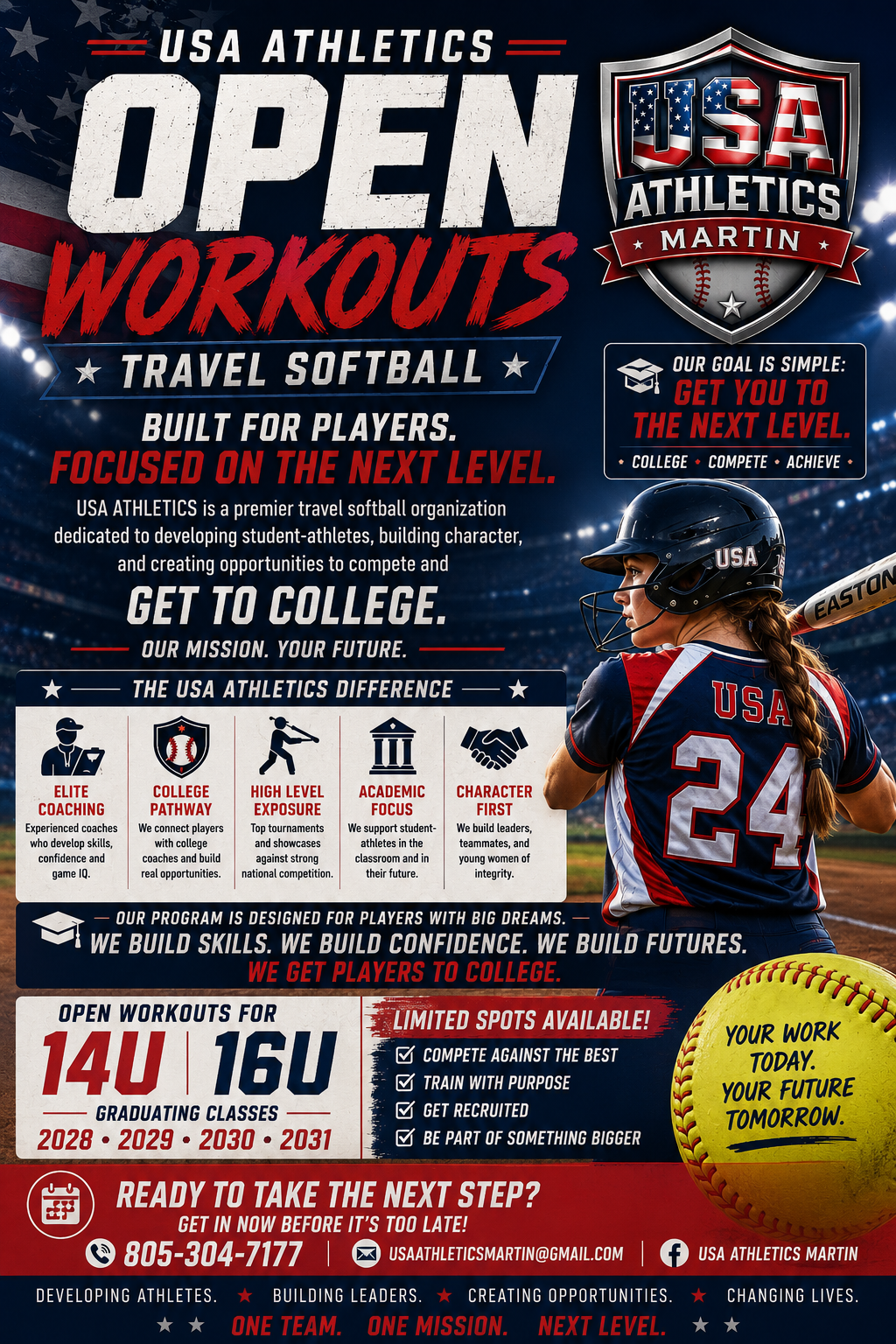 Open Workouts for 14U & 16U - Classes '28, '29, '30, and '31