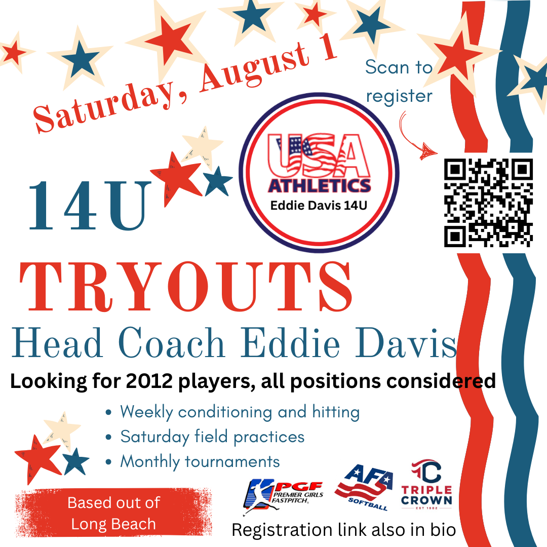 14U Tryouts in Long Beach Aug 1st with Eddie Davis