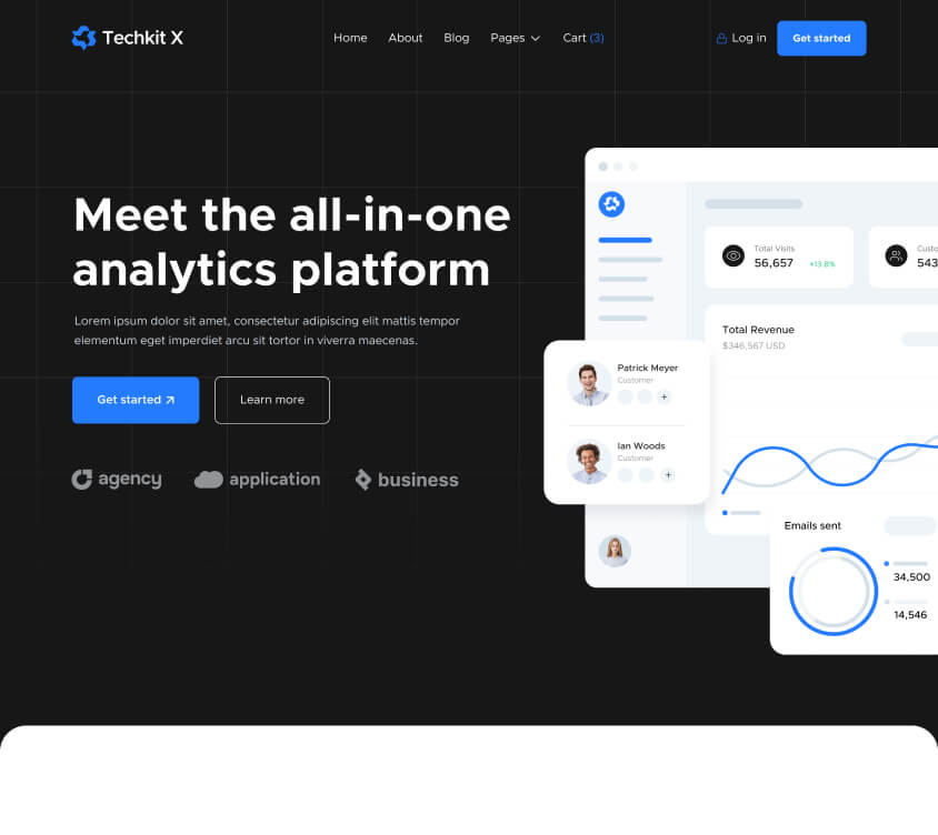 Home V2 Page - Techkit X Webflow Template